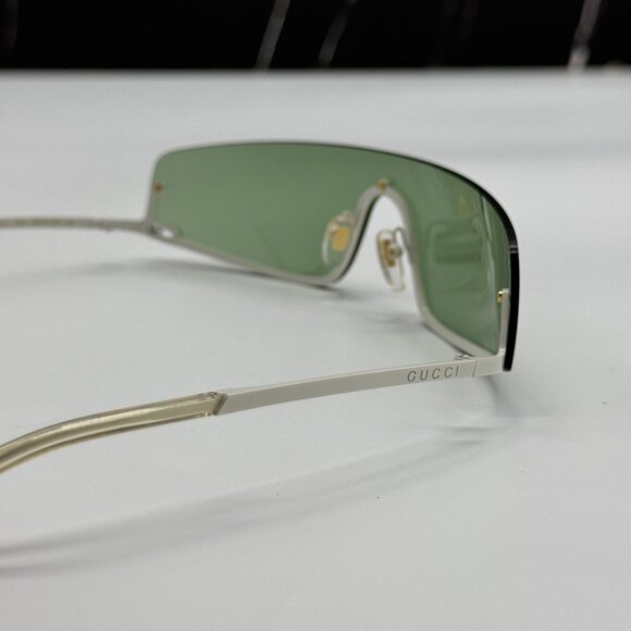 NEW GUCCI GG1561S 003 SHIELD IVORY GREEN UNISEX SUNGLASSES GUCCI main image 12